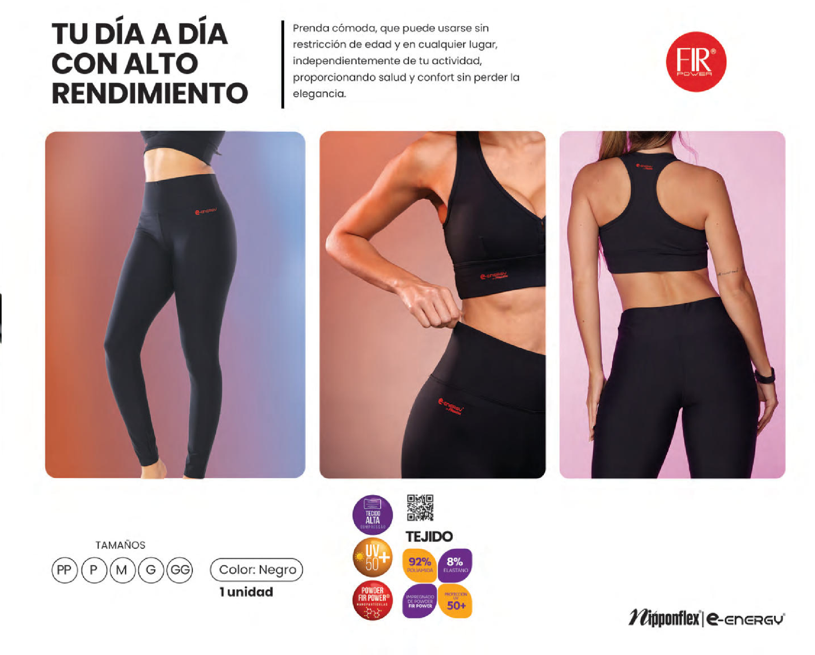 Legging y top deportivo con tecnología FIR
