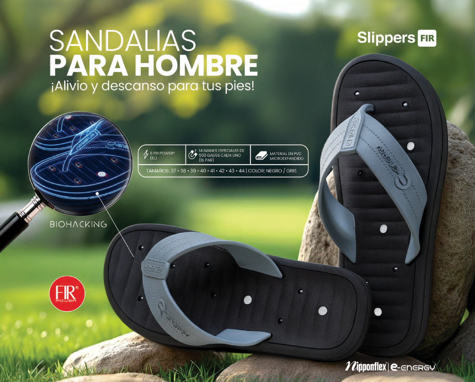 Sandalias Slippers FIR para hombre