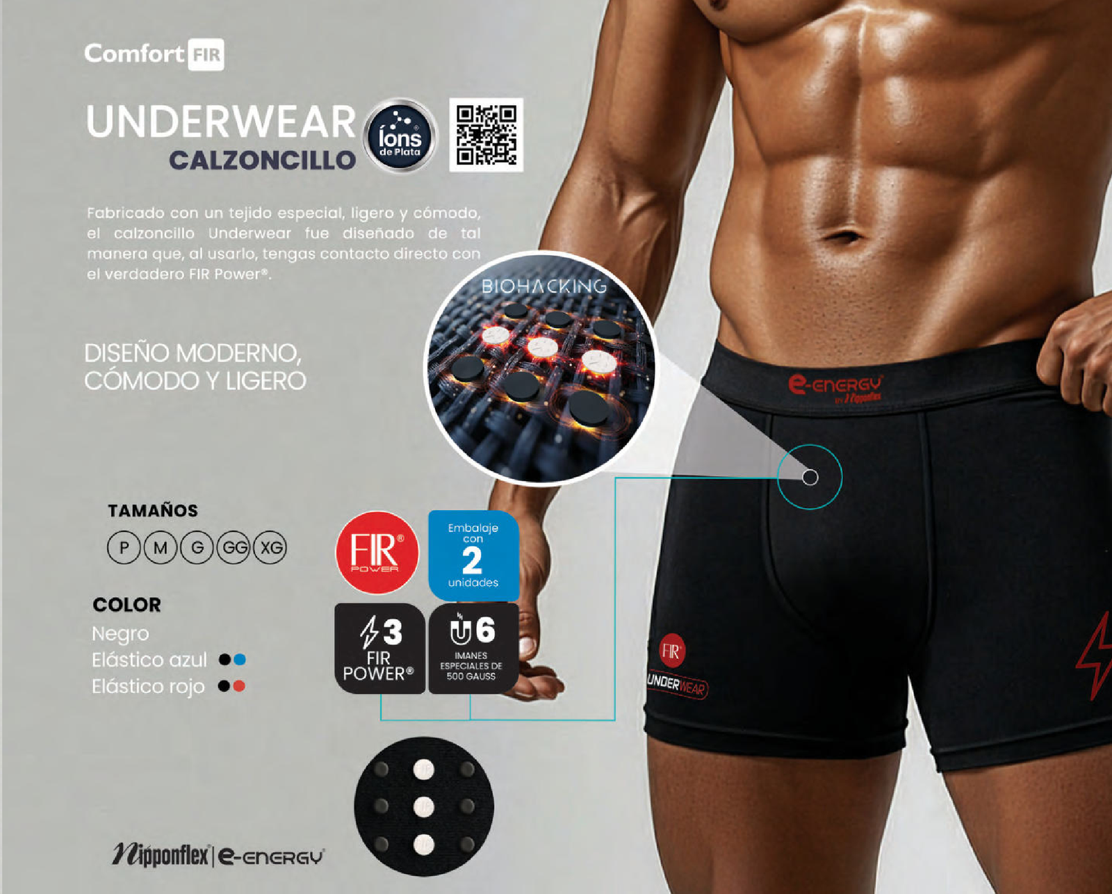 Calzoncillo Underwear con tecnología FIR